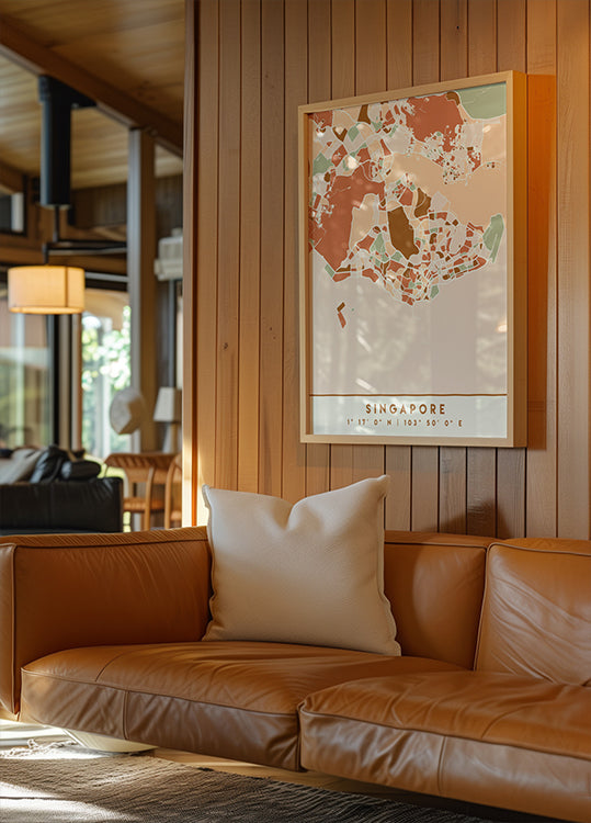 Zwarte kaarten aardetinten 81 poster