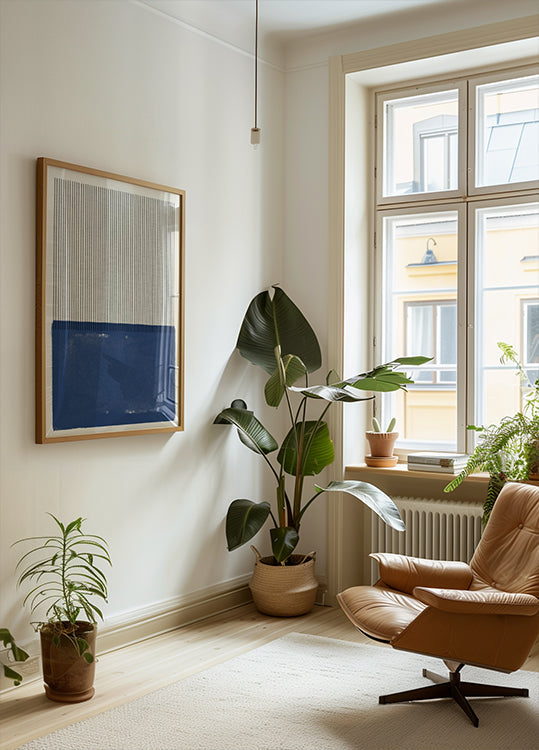 Blauwe lijn harmonie poster