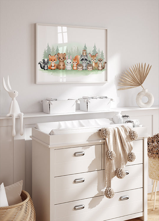 Cute forest animals Plakat
