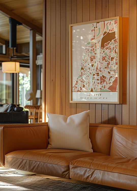 Zwarte kaarten aardetinten 87 poster