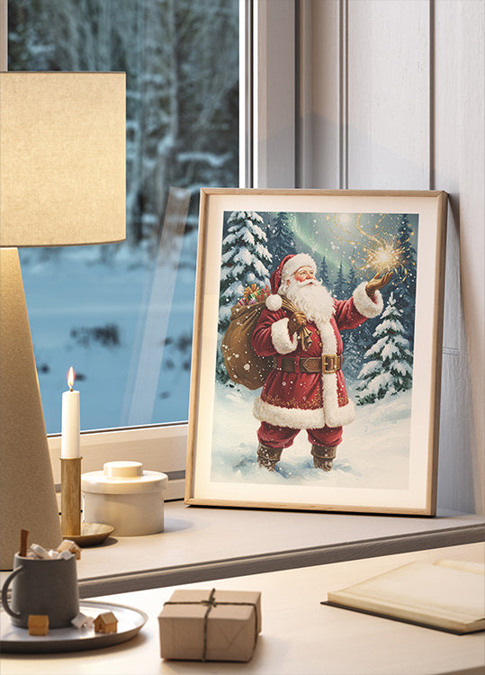 Kerstman magische poster