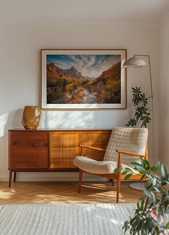 Wachter zonsondergang poster