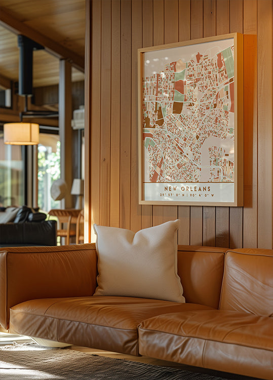 Zwarte kaarten aardetinten 60 poster