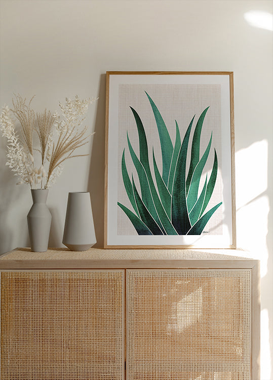 Woestijn Agave Cactus Poster
