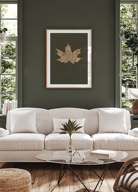 Herfst Maple Leaf aquarel Poster