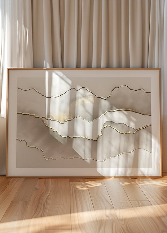 Metallic landschap nr. 3 Poster