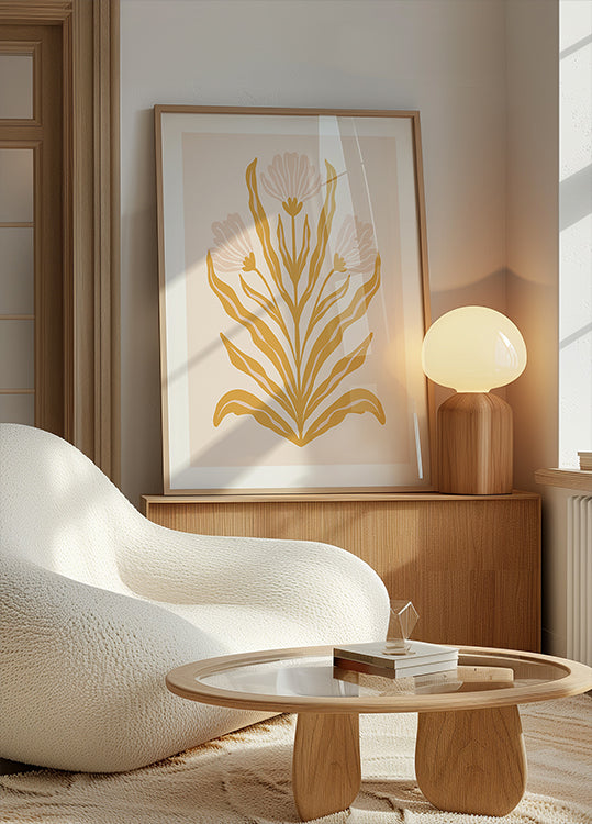 Symmetrische pastelkleurige bloemen