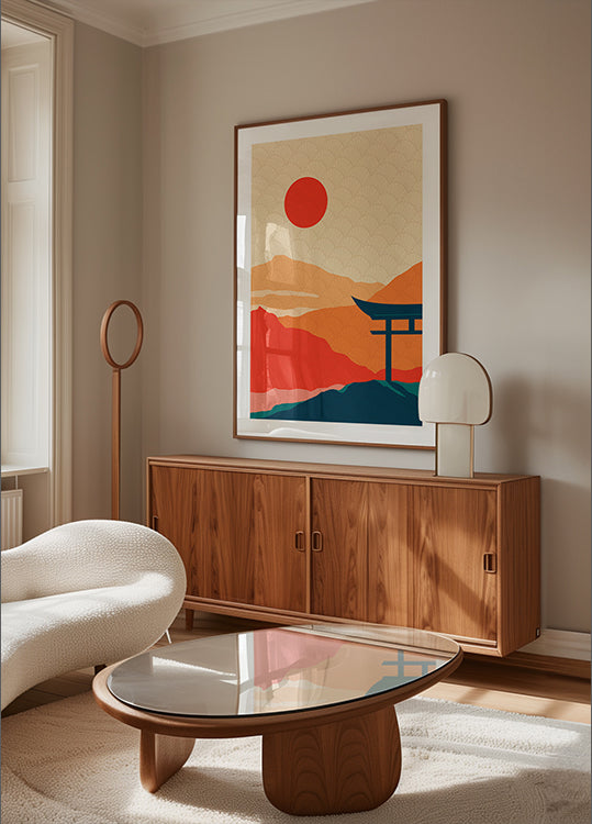 Zonsondergang genot poster