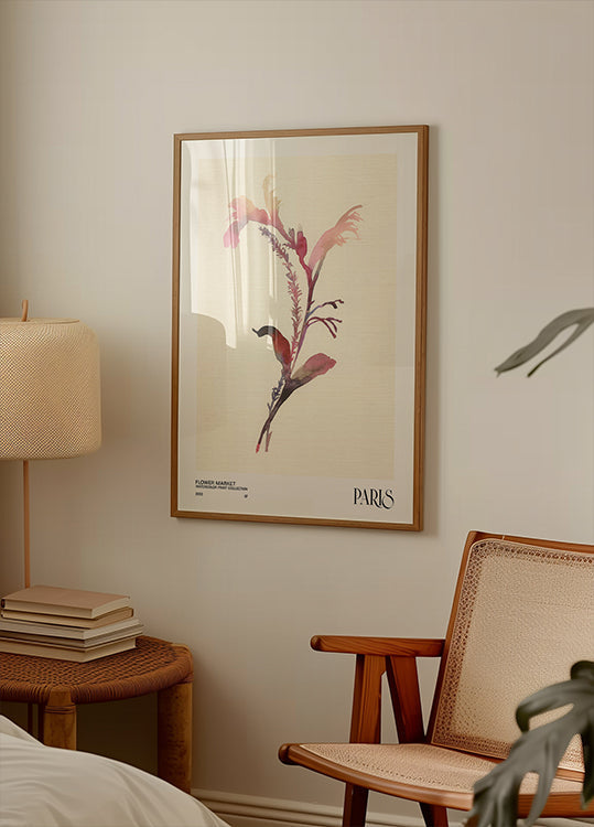 Collectie aquarelprints. Bloemenmarkt - Parijs