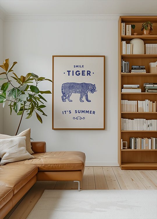 Glimlach Tijger Poster