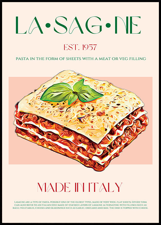 Layers of Lasagna Plakat - Posterbox