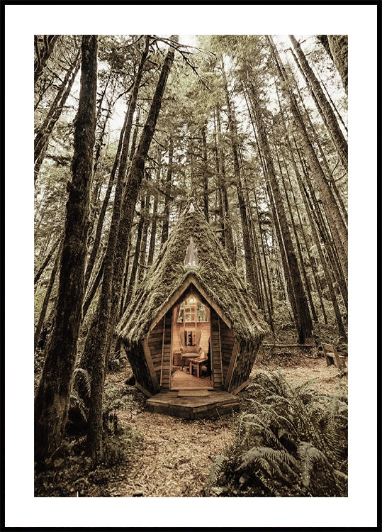Fairy Tale Cabin in the Woods Plakat - Posterbox.dk