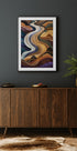Flowing Abstract Fabric Design Plakat - Posterbox.dk