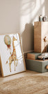Giraffe and Balloon Plakat - Posterbox.dk