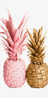 Gold and Pink Pineapple Duo Plakat - Posterbox.dk