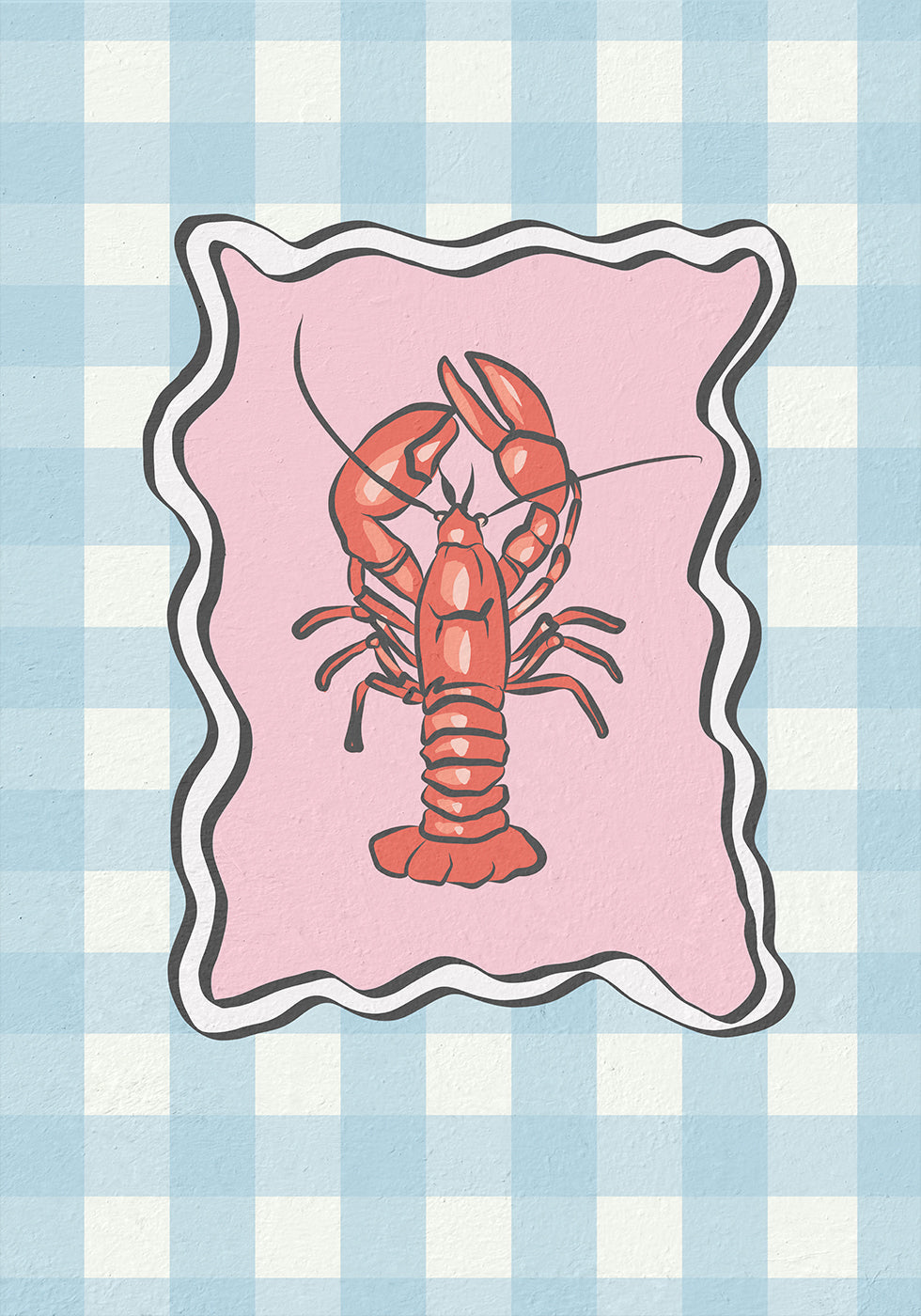 Lobster Illustration Plakat - Posterbox.dk