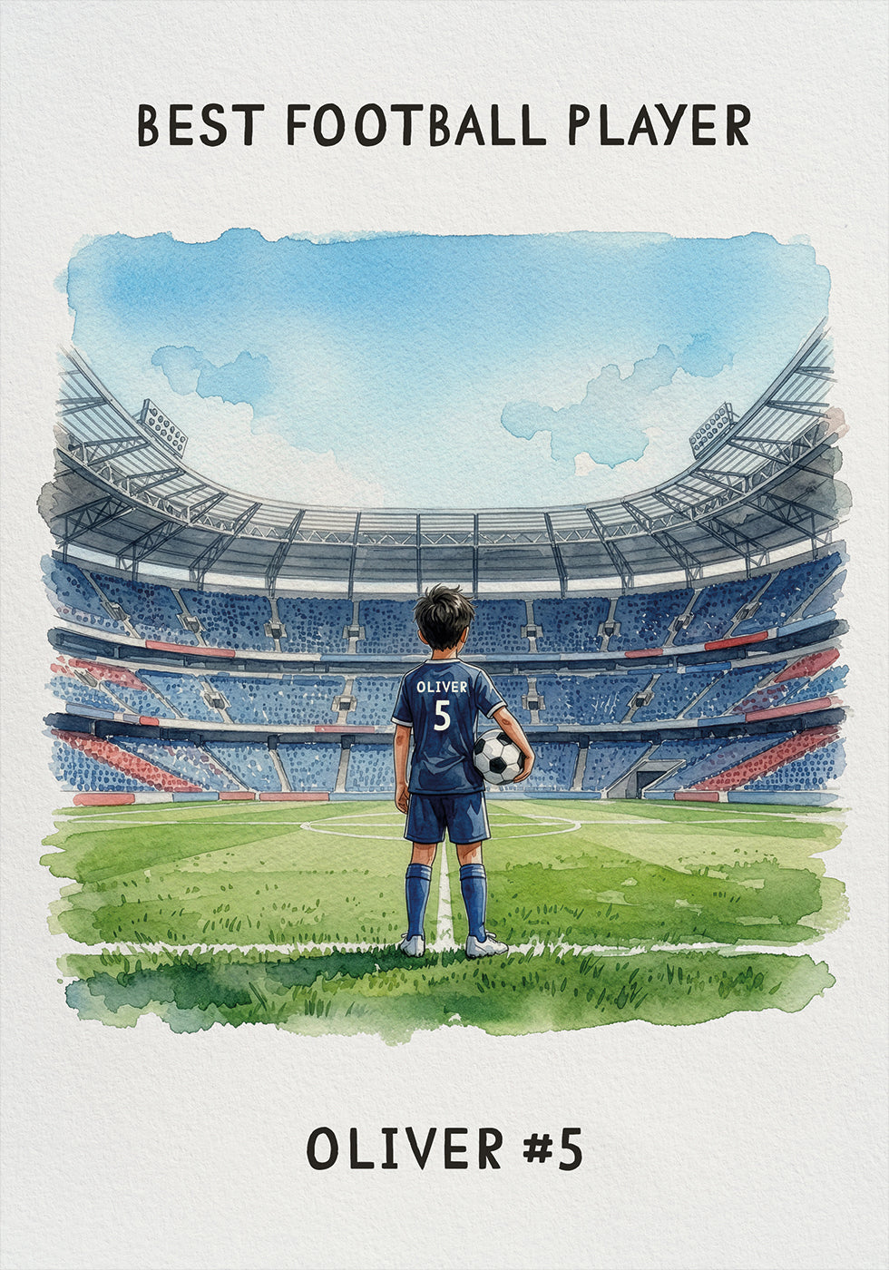 Youth football Boy Personal Poster - Posterbox