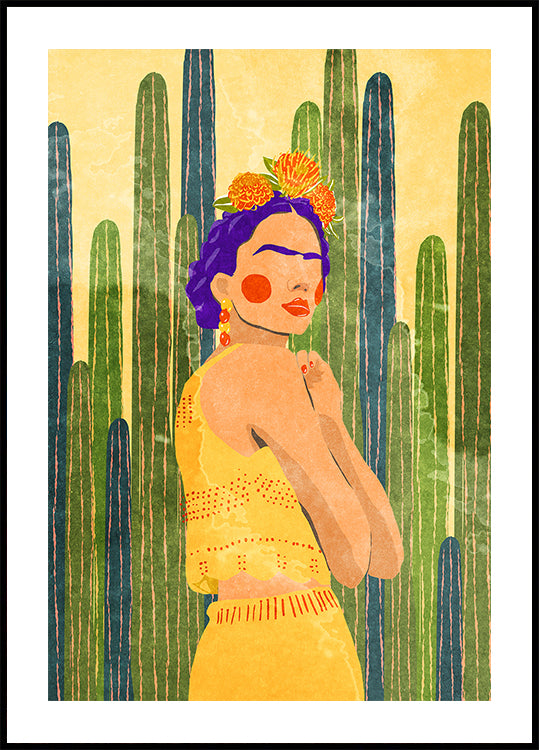 Frida and cacti - Posterbox