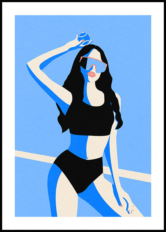 Blue Sport Girl - Posterbox