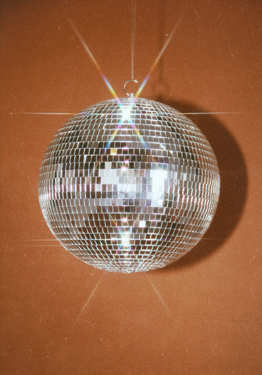 Orange Disco Ball Plakat - Posterbox