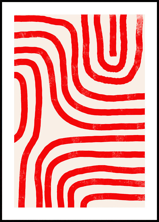 Red Modern Lines (NEW) - Posterbox