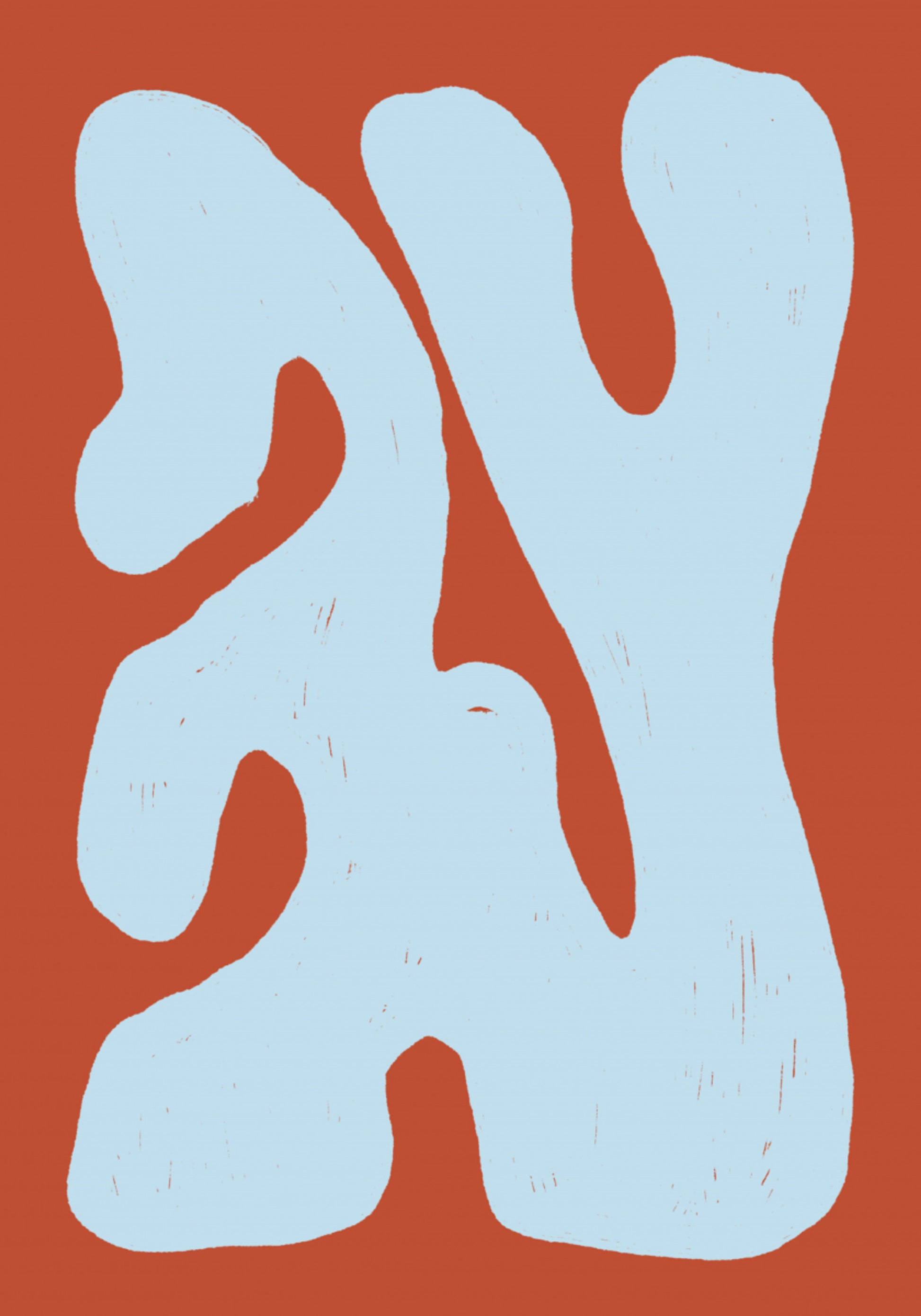 Terracotta blauwe vormen