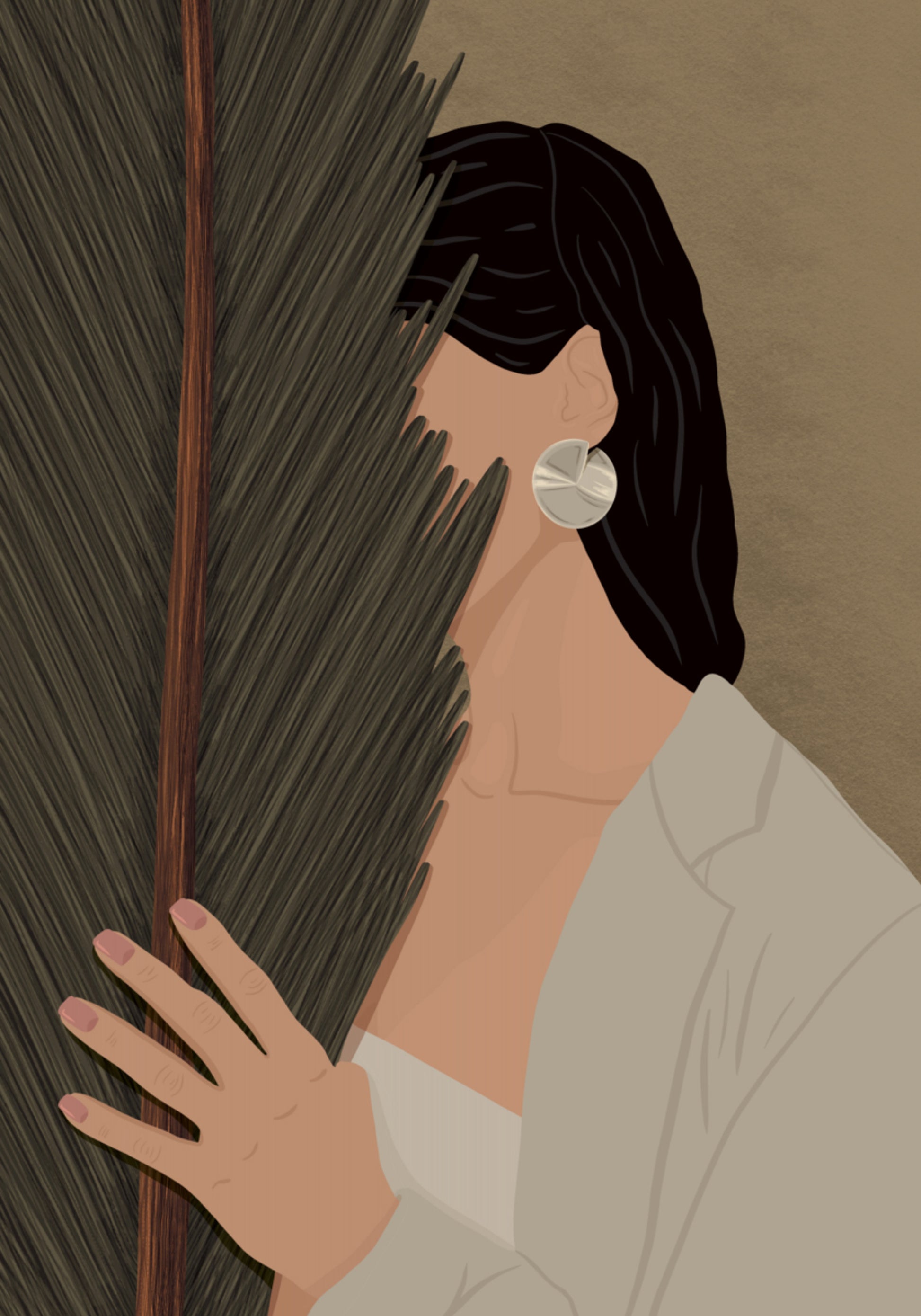 Rustige Palmvrouw