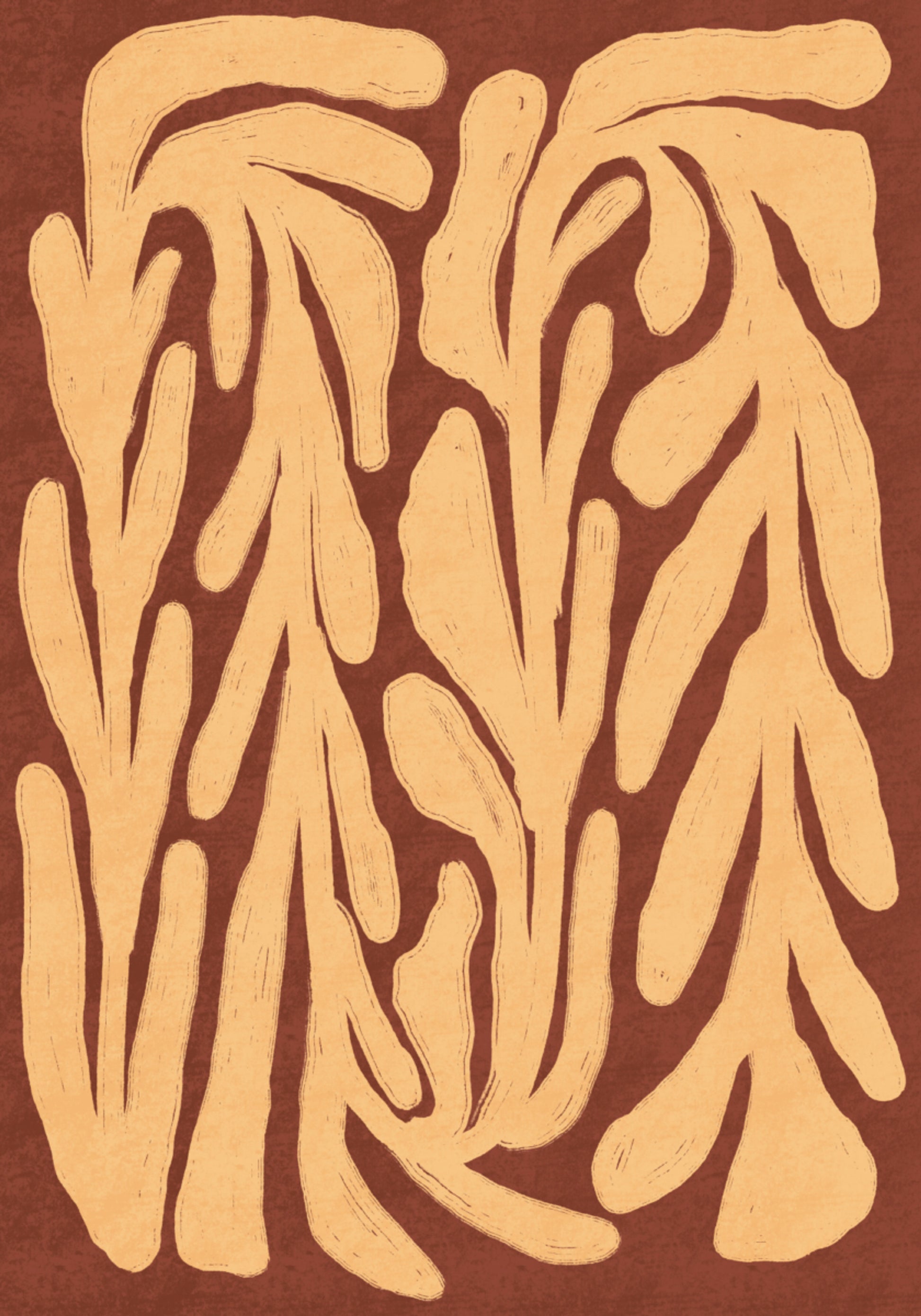 Terracotta bladpatroon