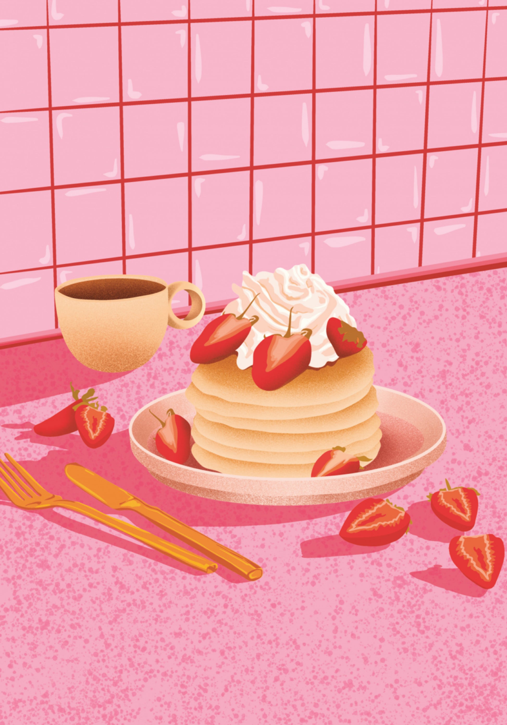 Zoete Aardbeienpannenkoekjes