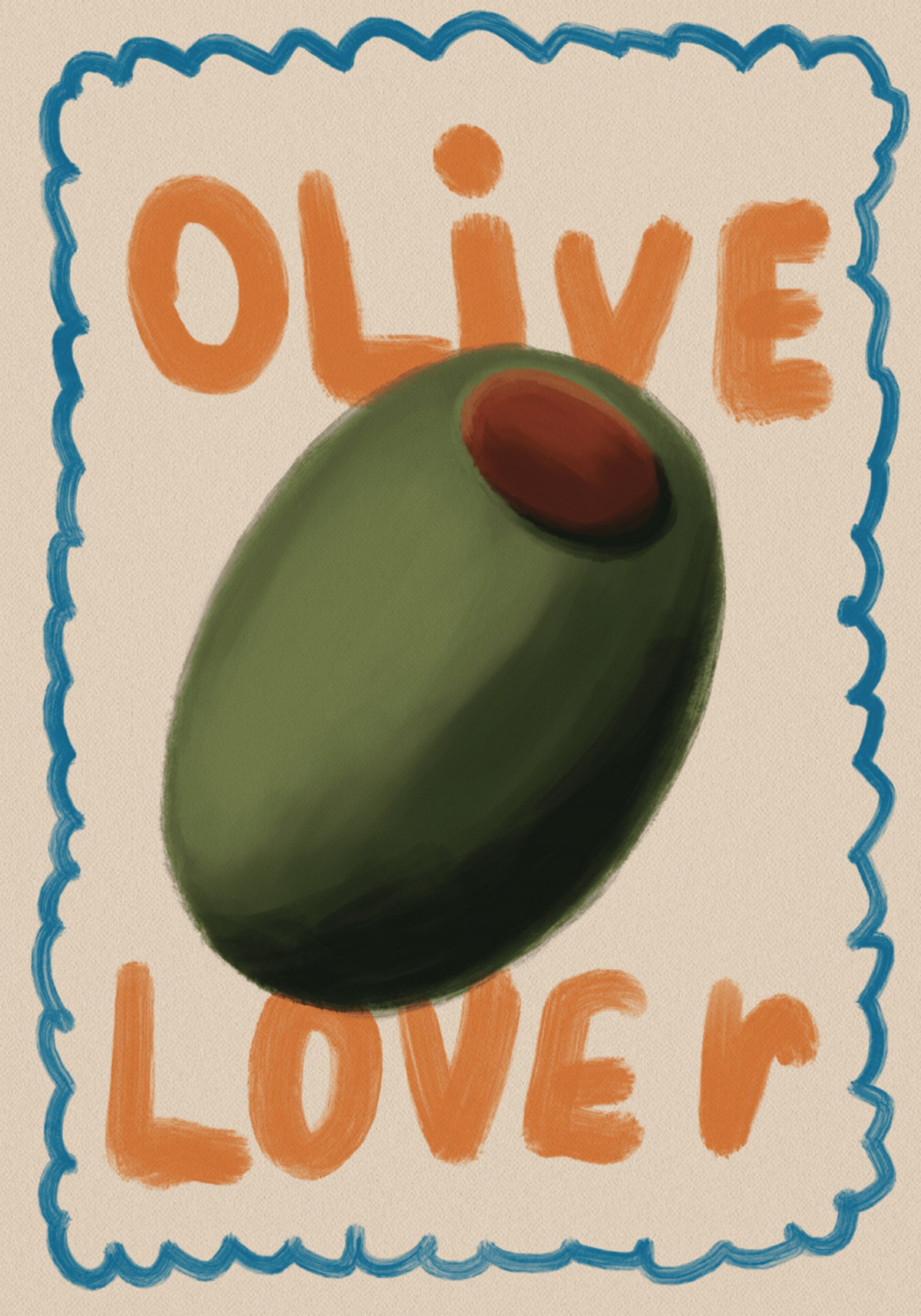 Groene olijvenliefhebber