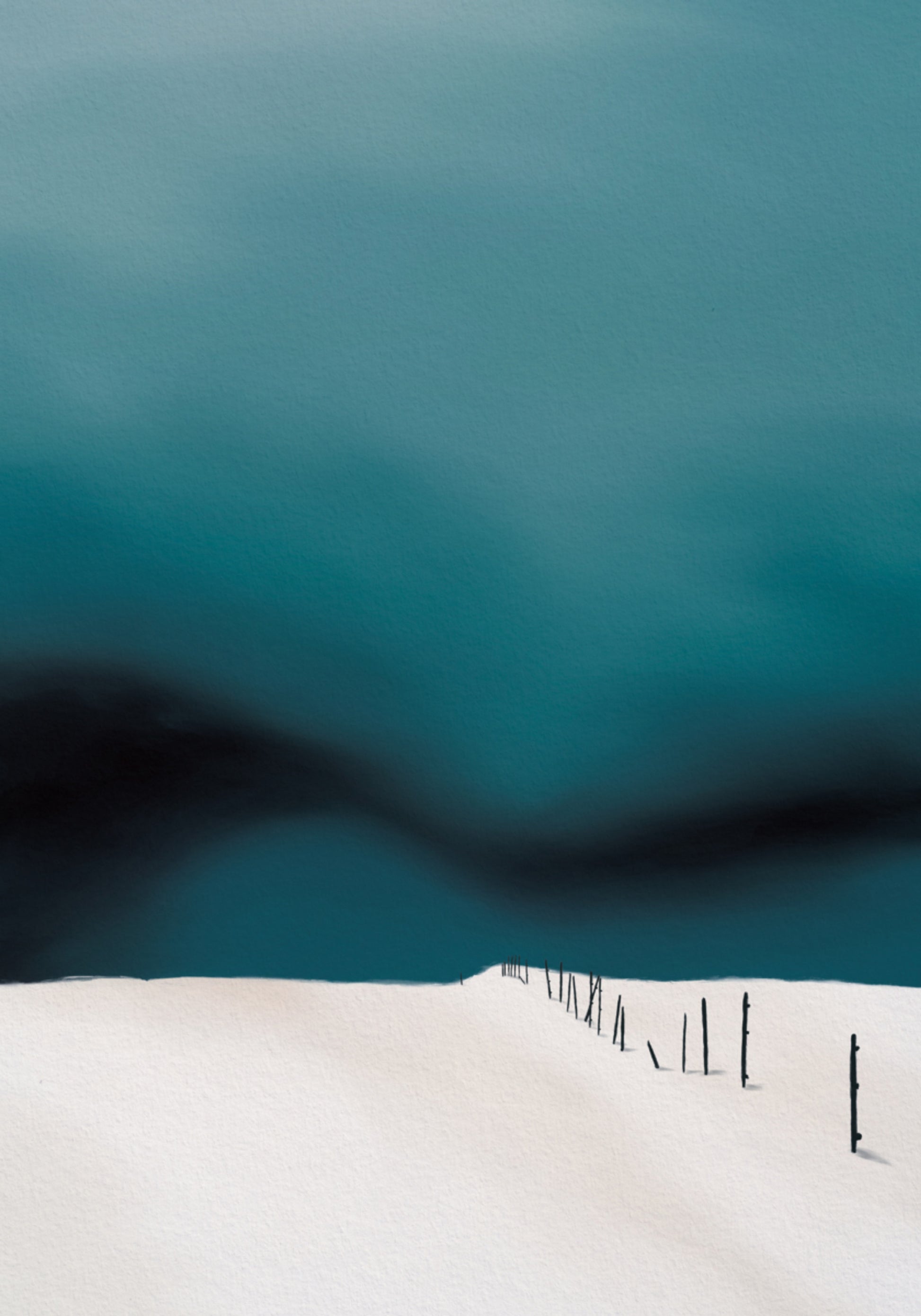 Minimaal winterlandschap