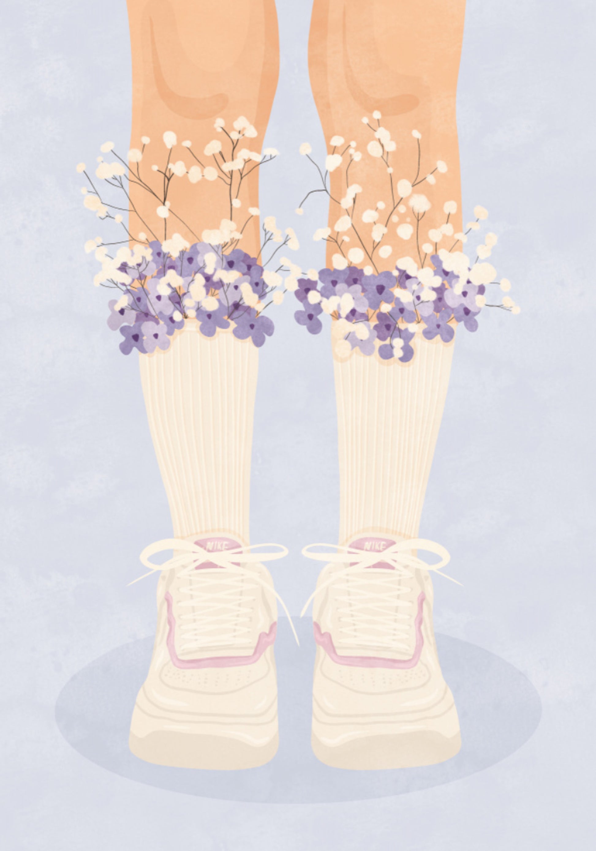 Bloemensokken En Sneakers