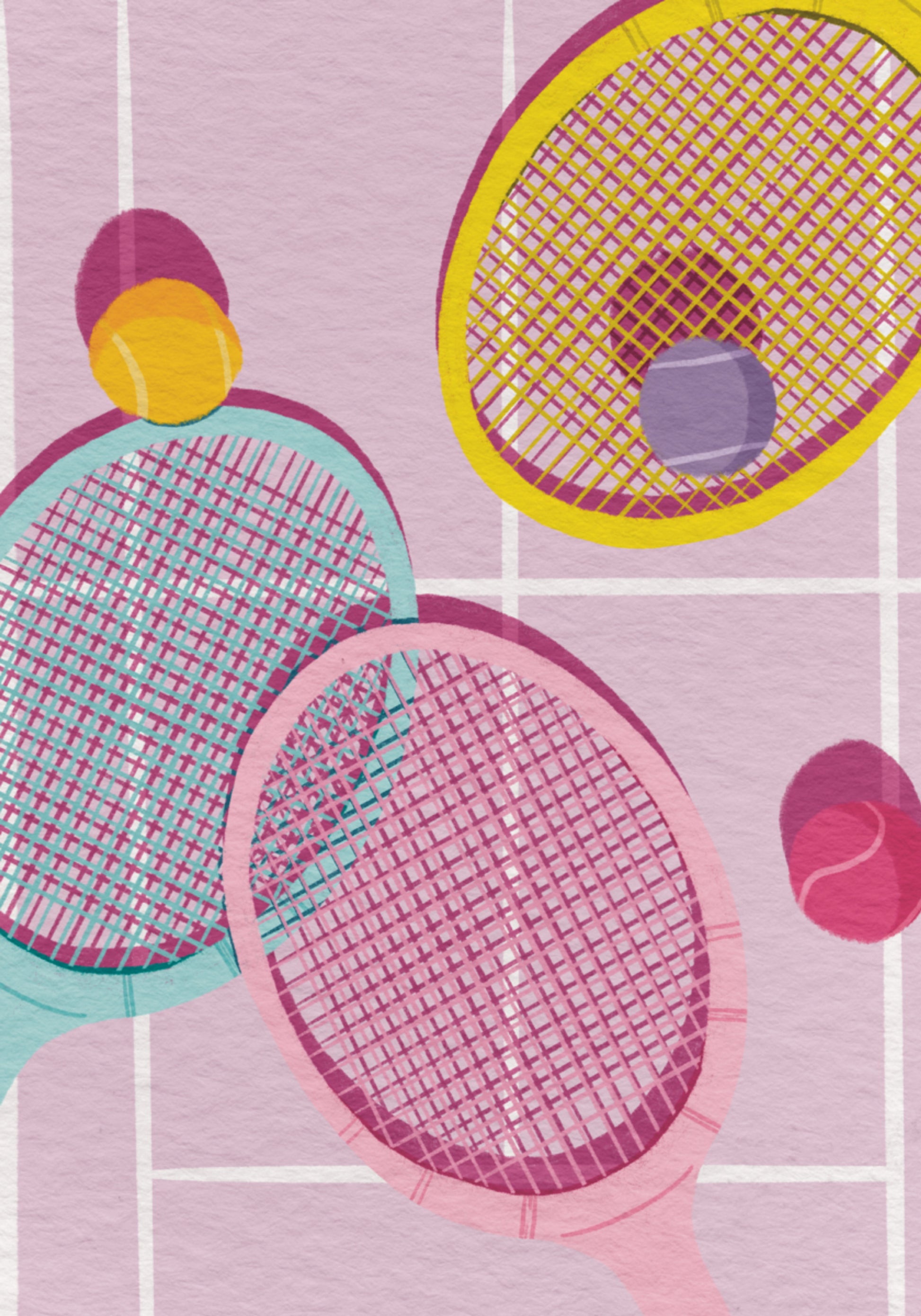 Speelse tennisrackets