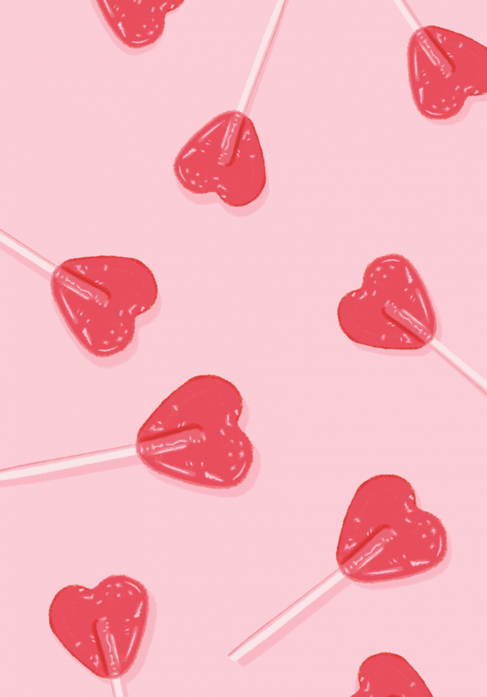 Roze hartlolly's