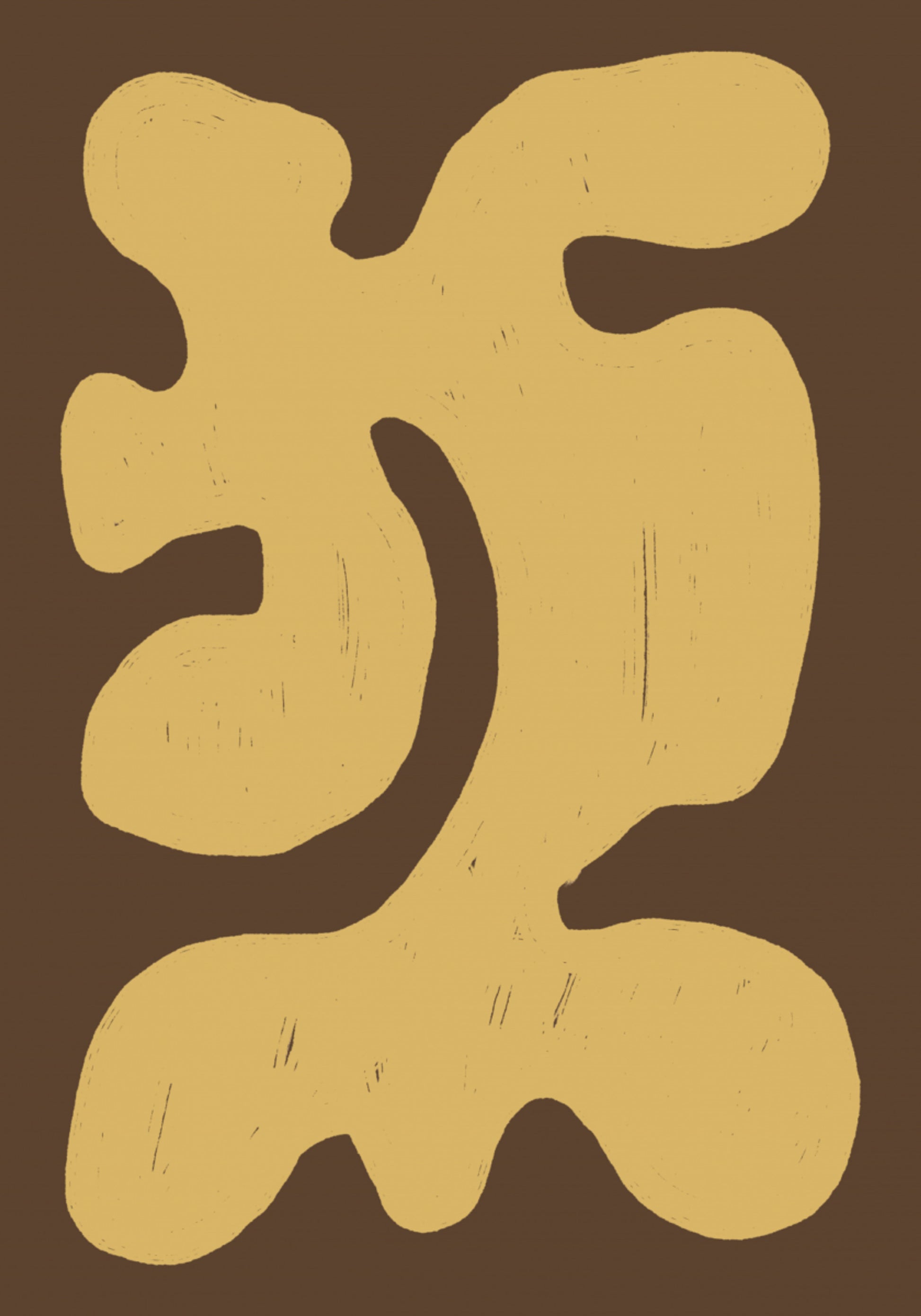 Aardse organische abstracte vorm