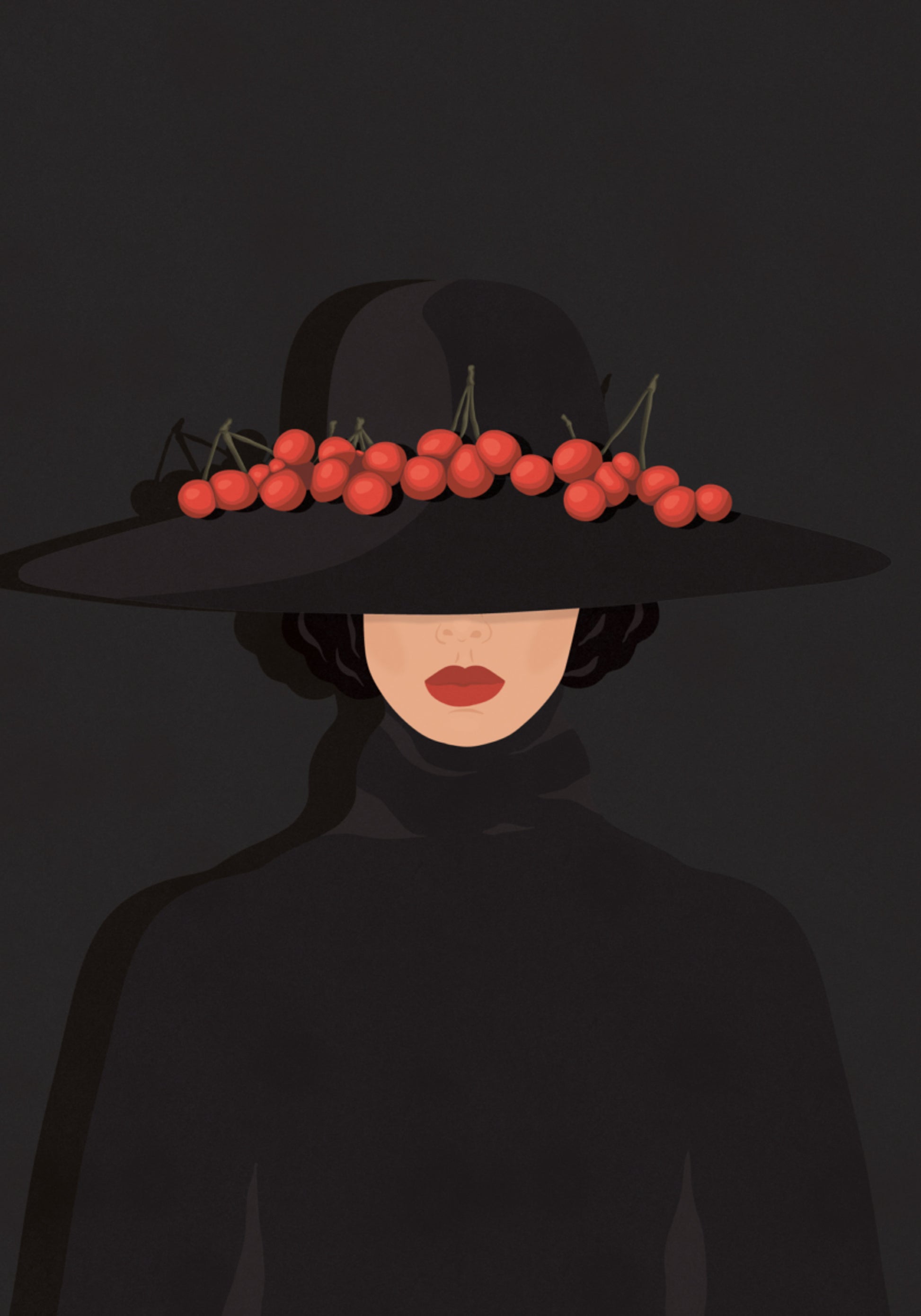 Elegante kersenvrouw