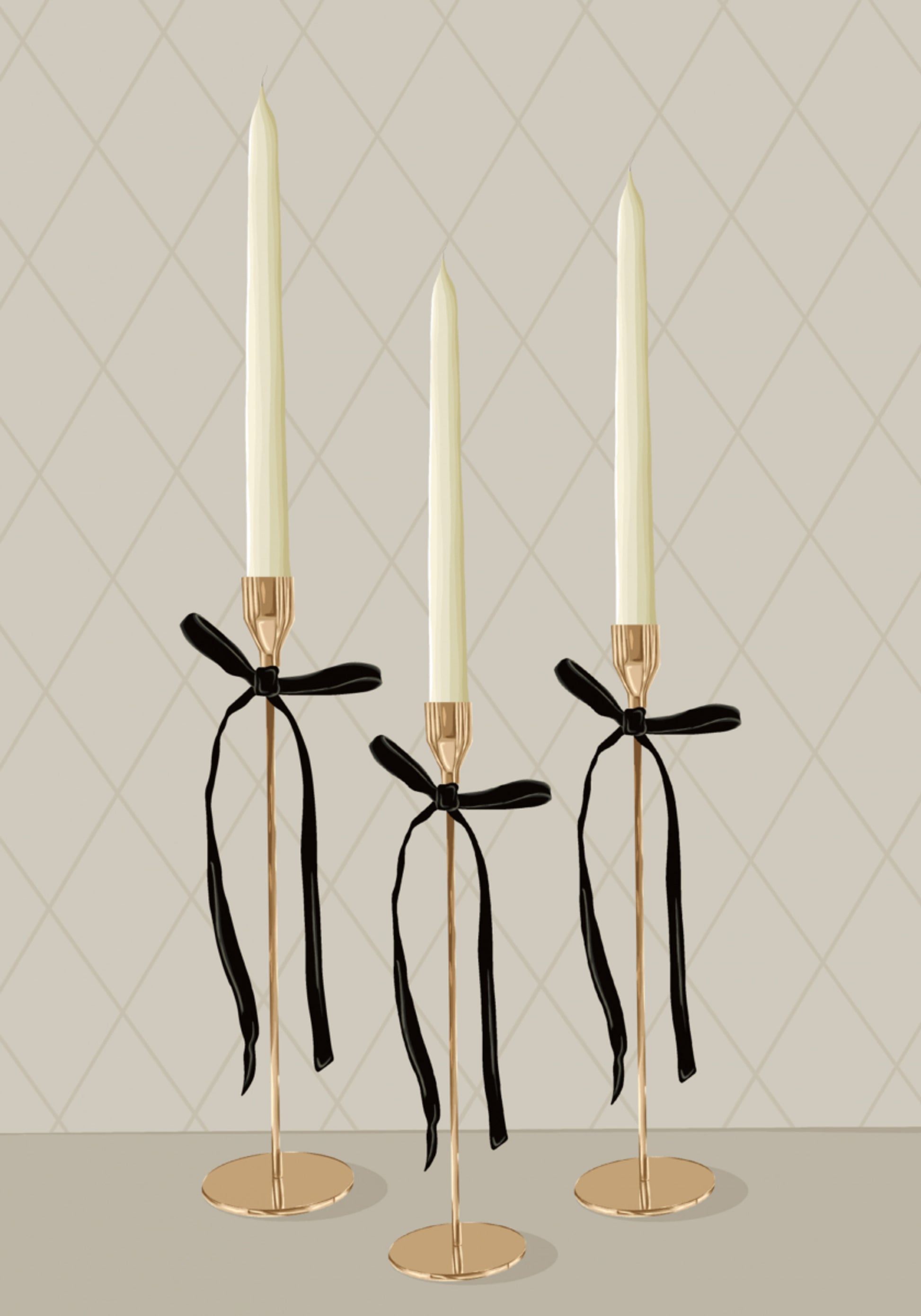 Elegante gouden taperkaarsen