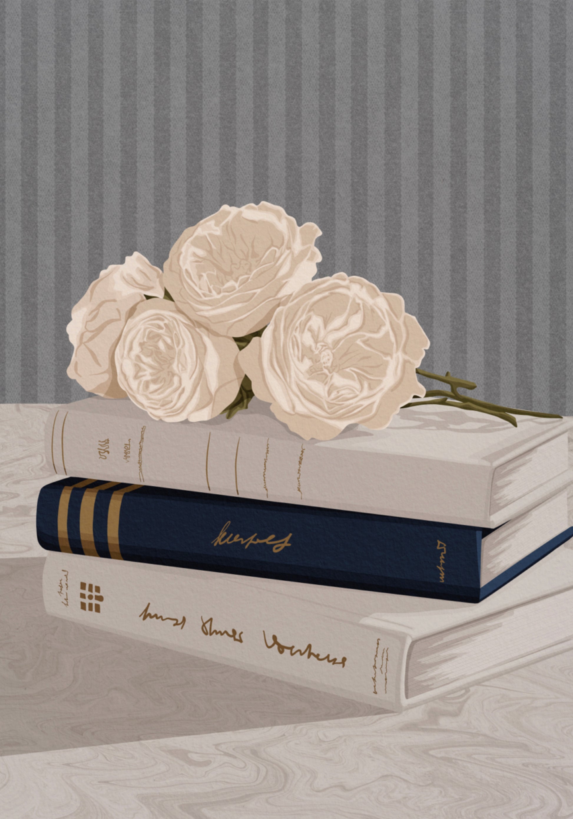 Zachte rozen en boeken