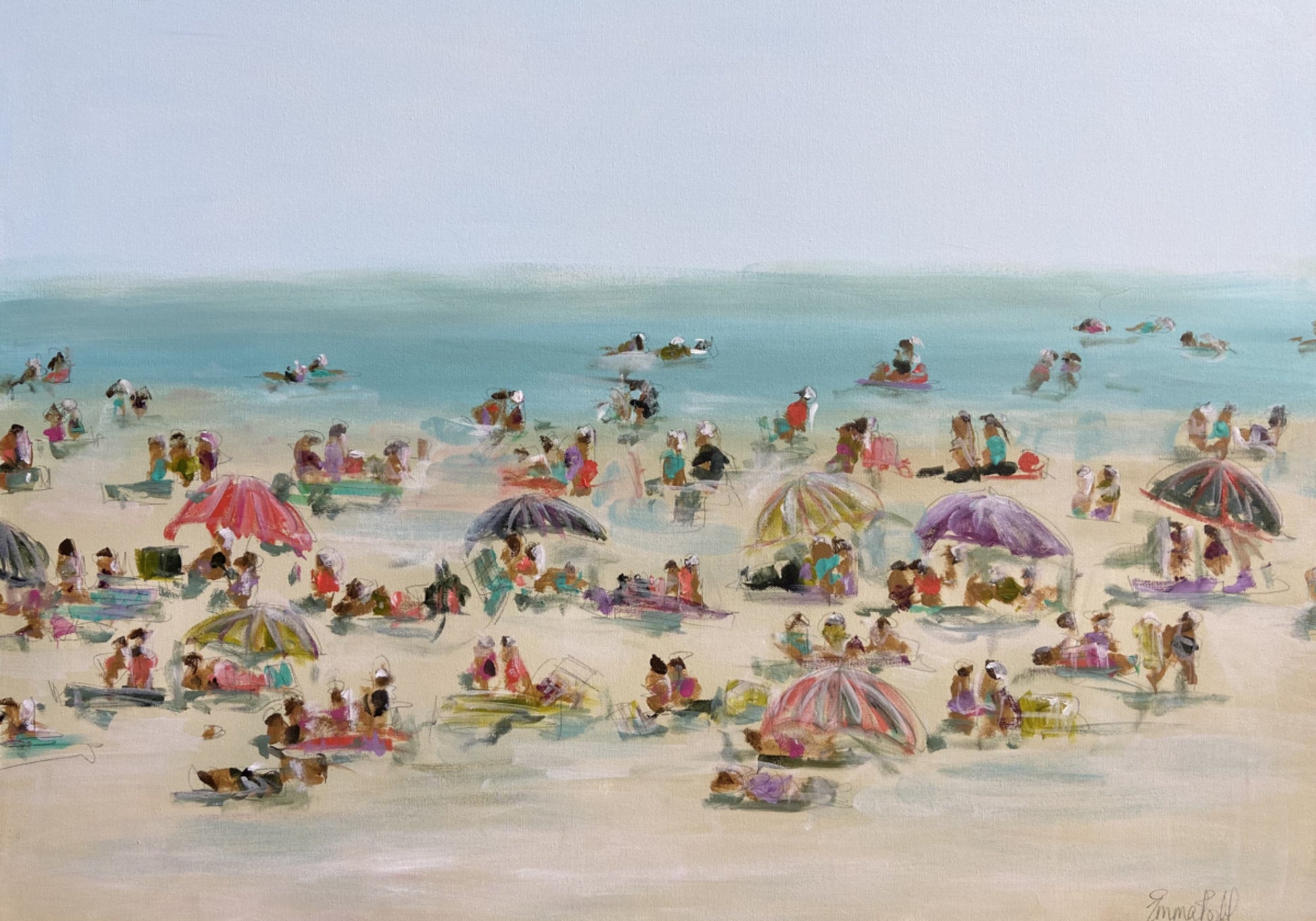 Levendige stranddag