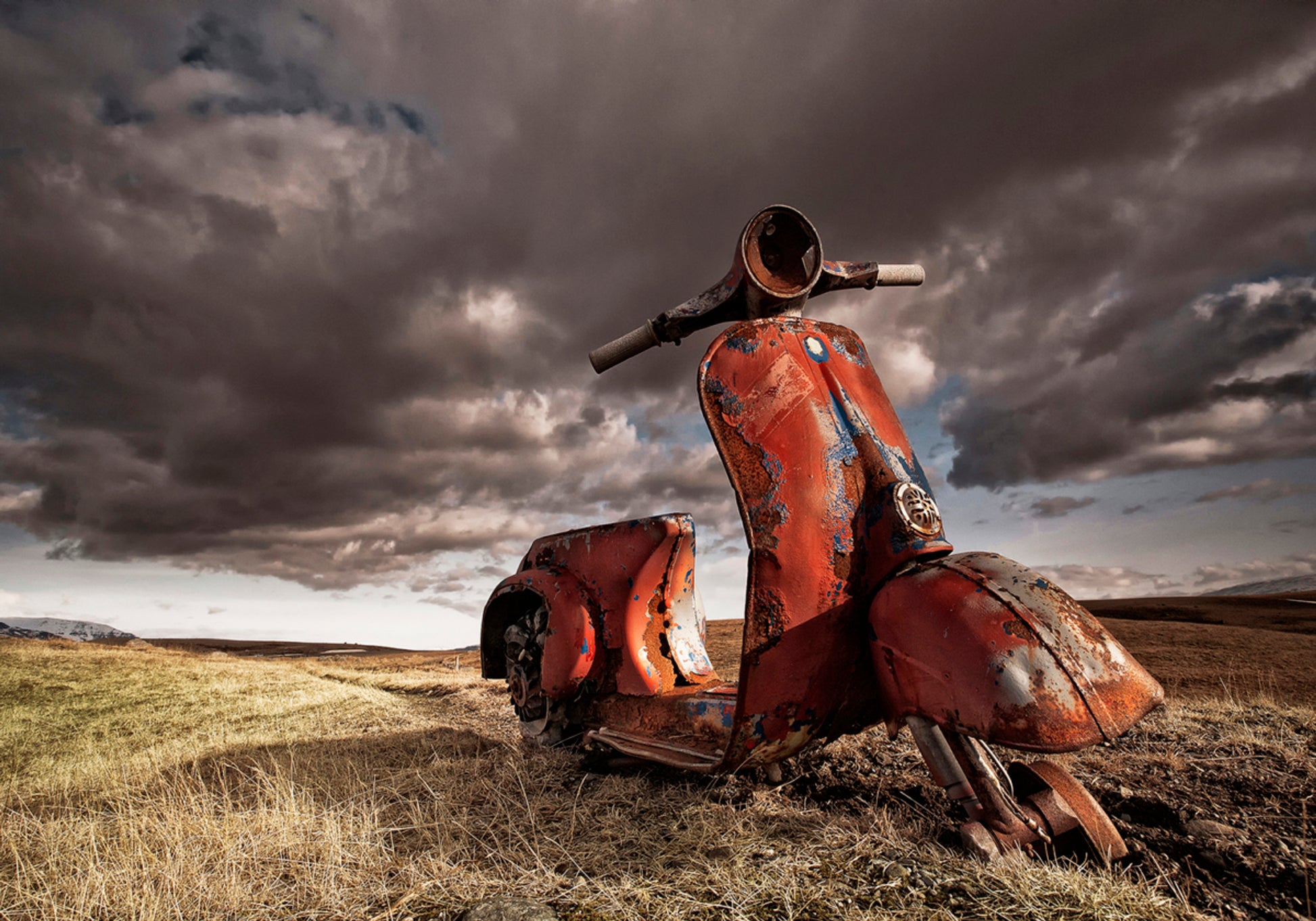 Roestig scooterlandschap