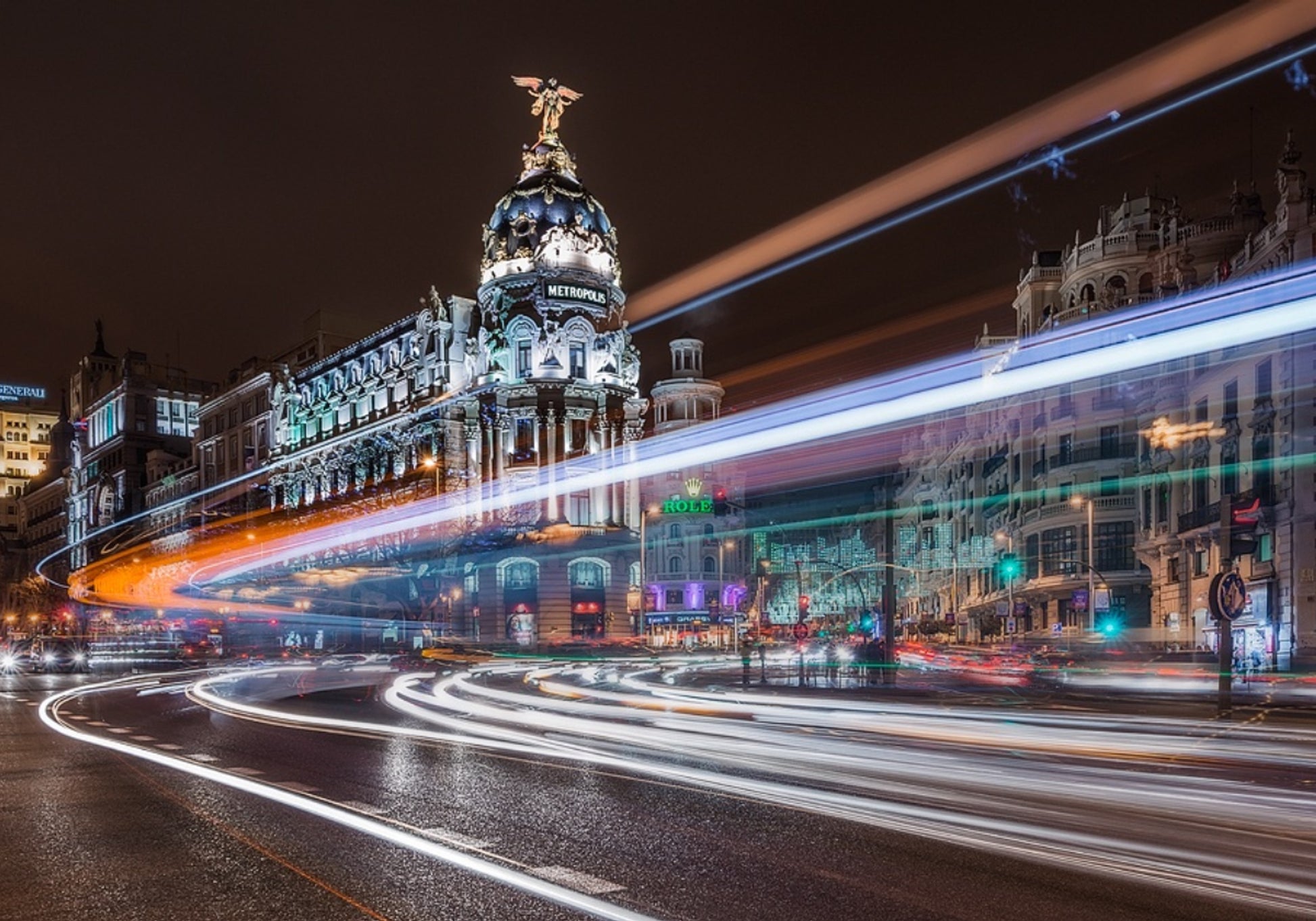 Nachtroutes van Madrid
