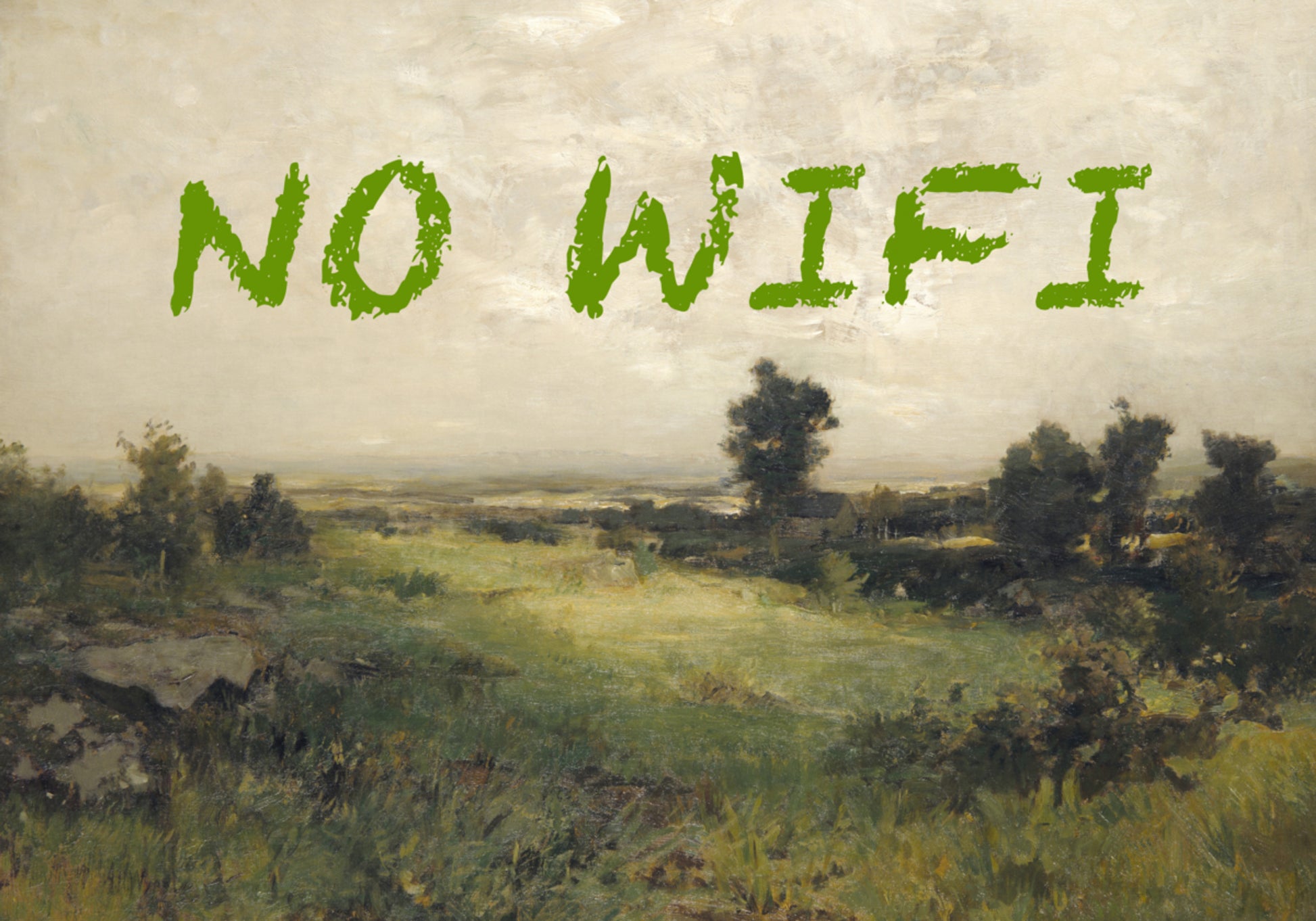 Klassiek landschap Geen wifi