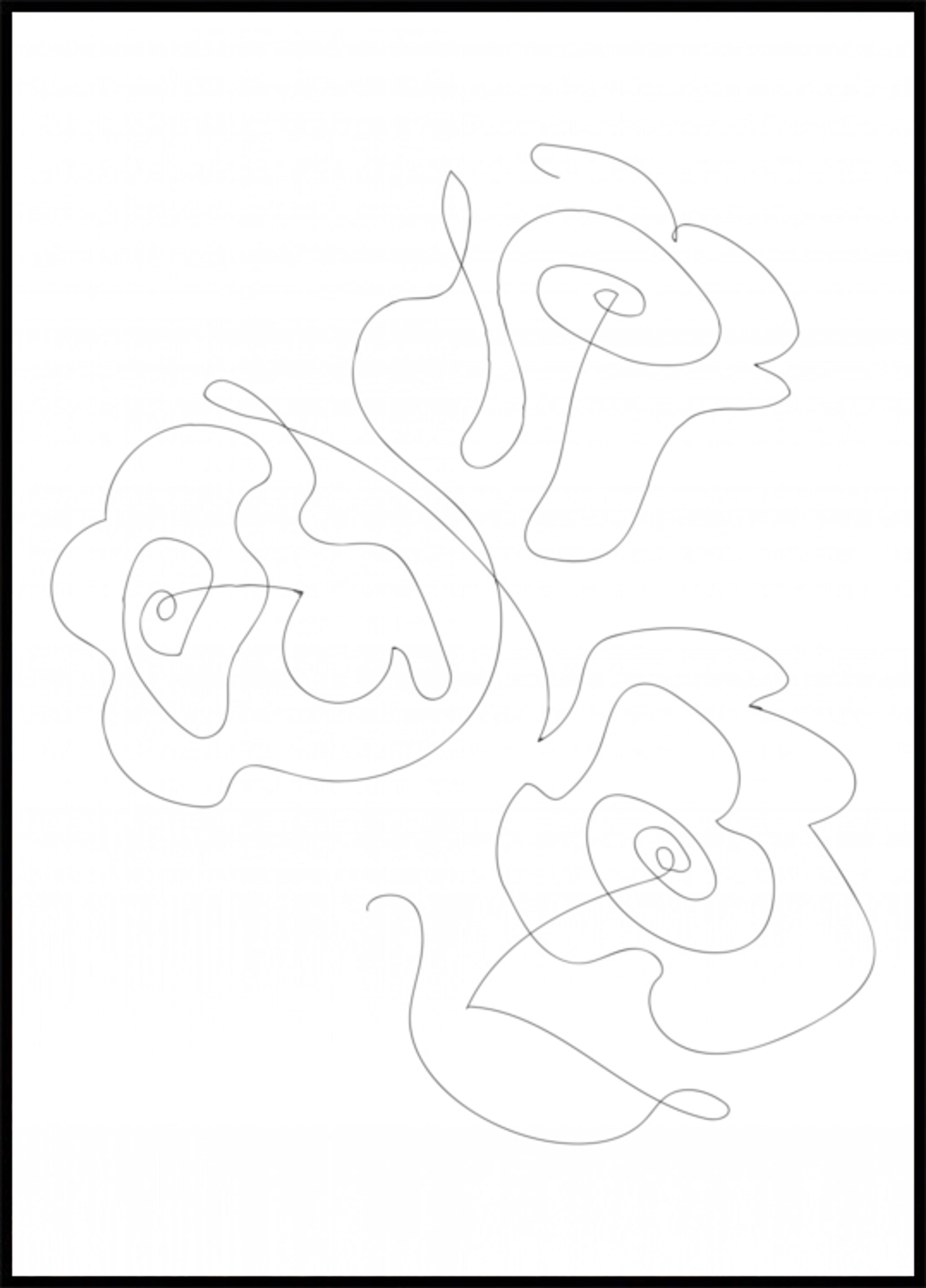 Minimalistische lijnbloemen