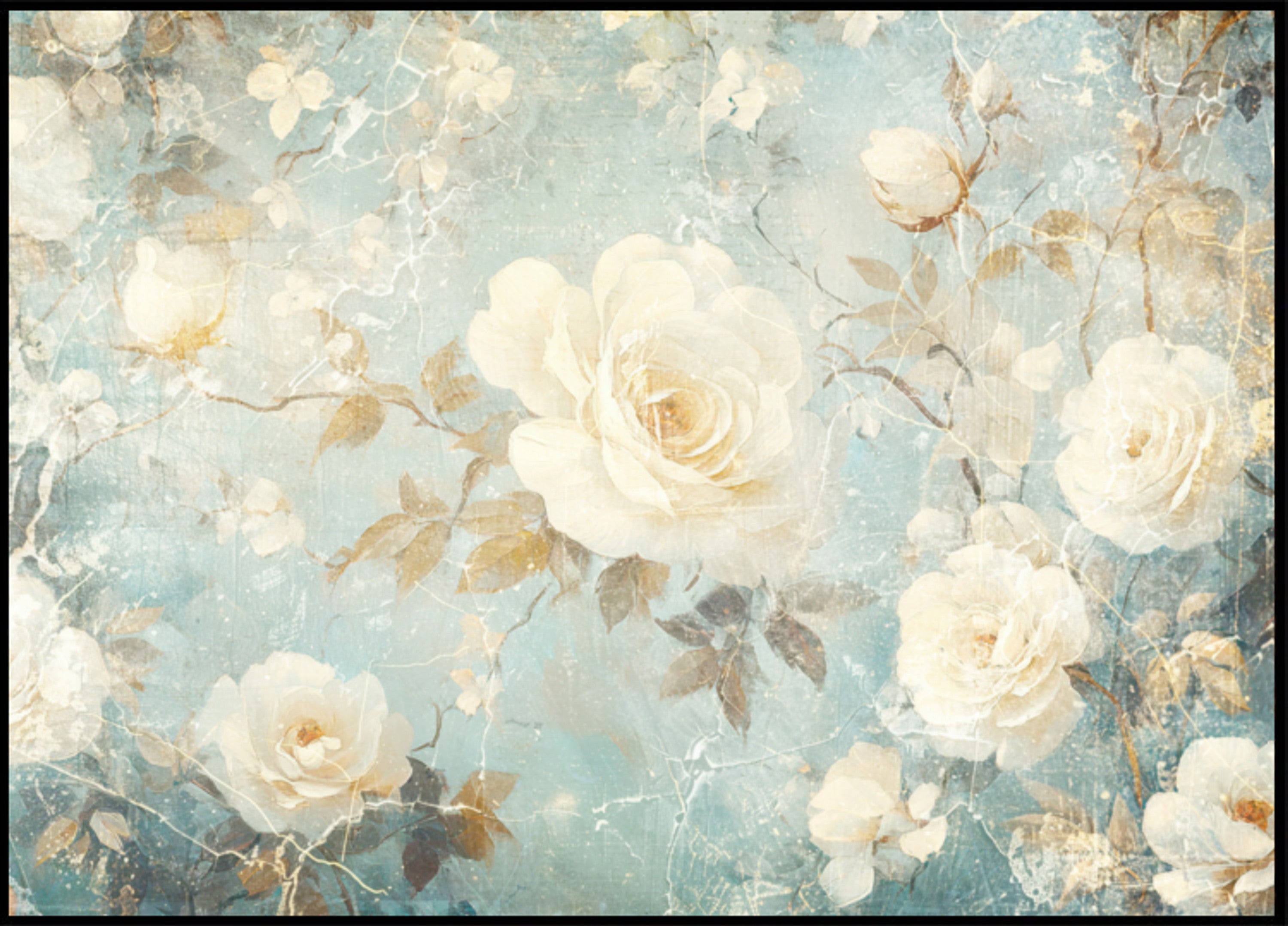Vintage witte rozen