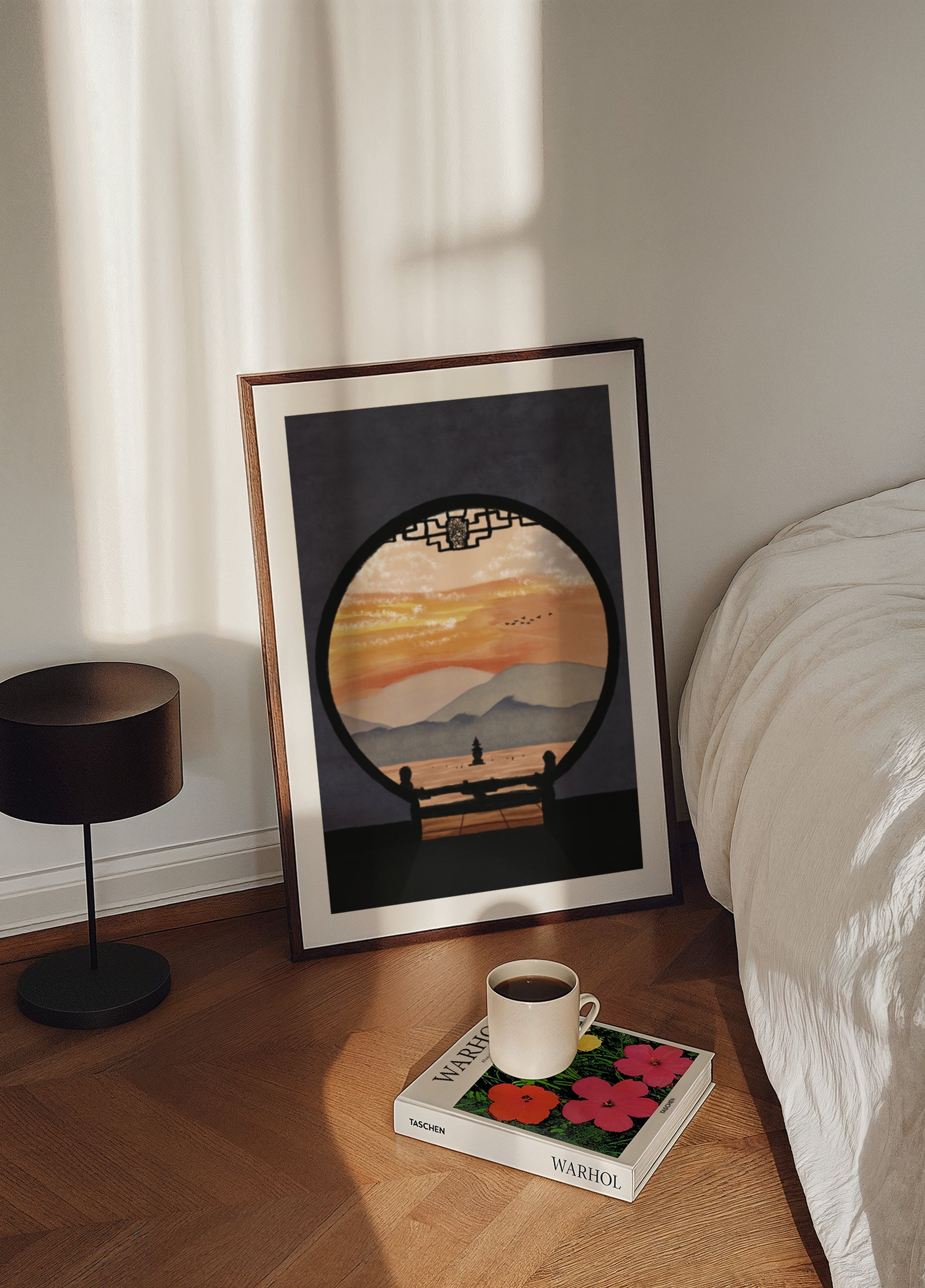Aziatische pagode zonsondergang