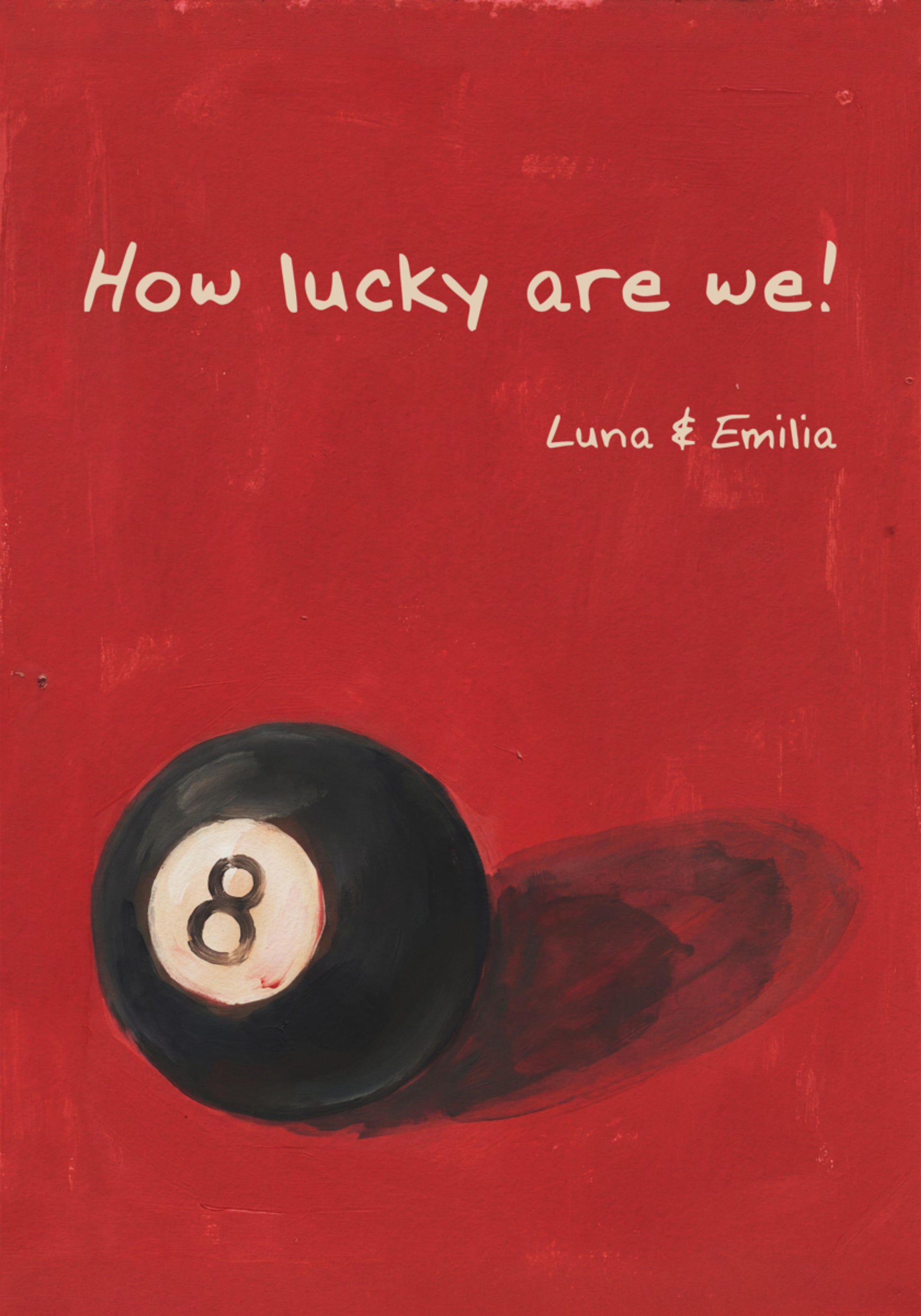 Vintage 8-ball poster hoe gelukkig we zijn