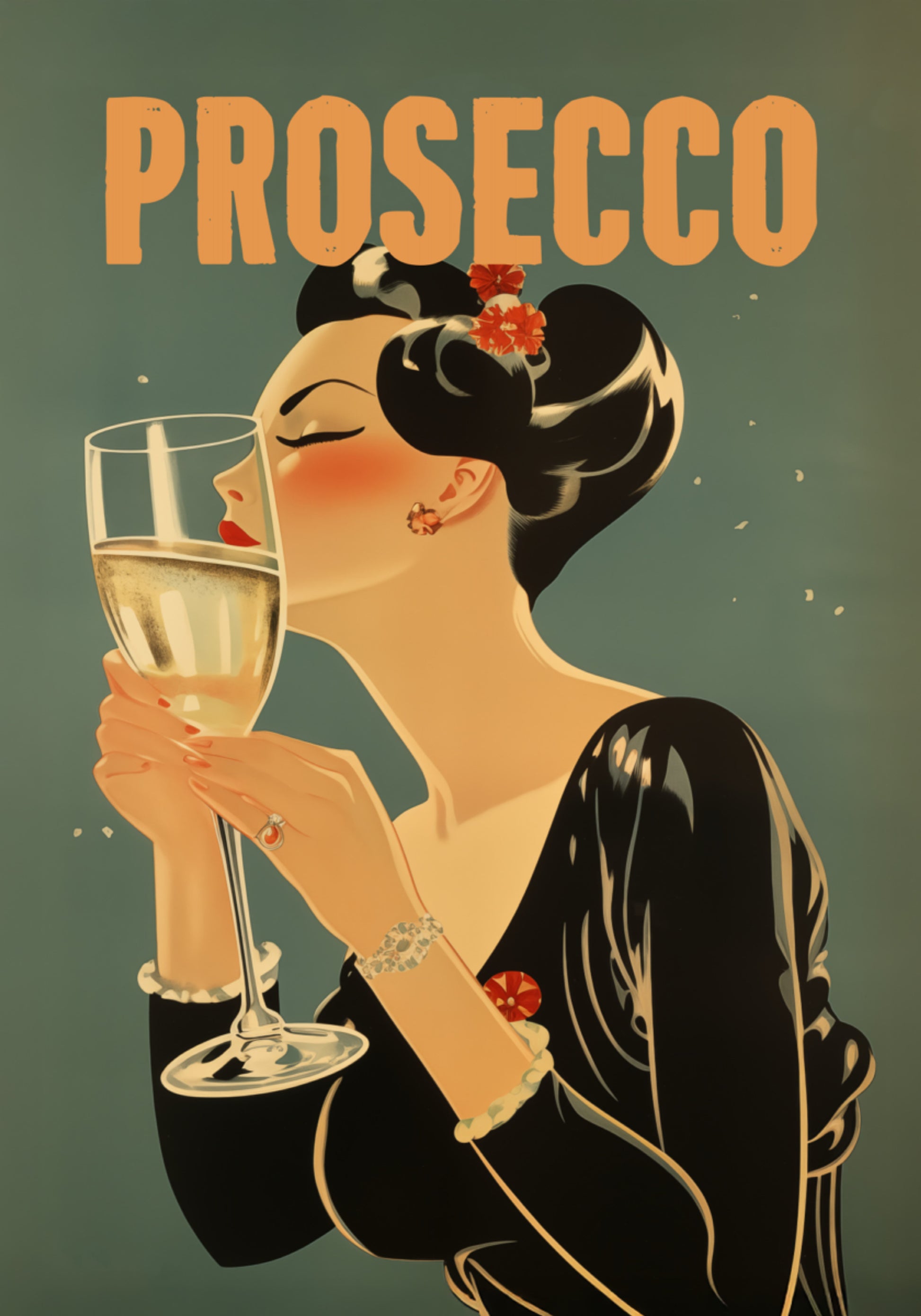 Elegante Prosecco-vrouw