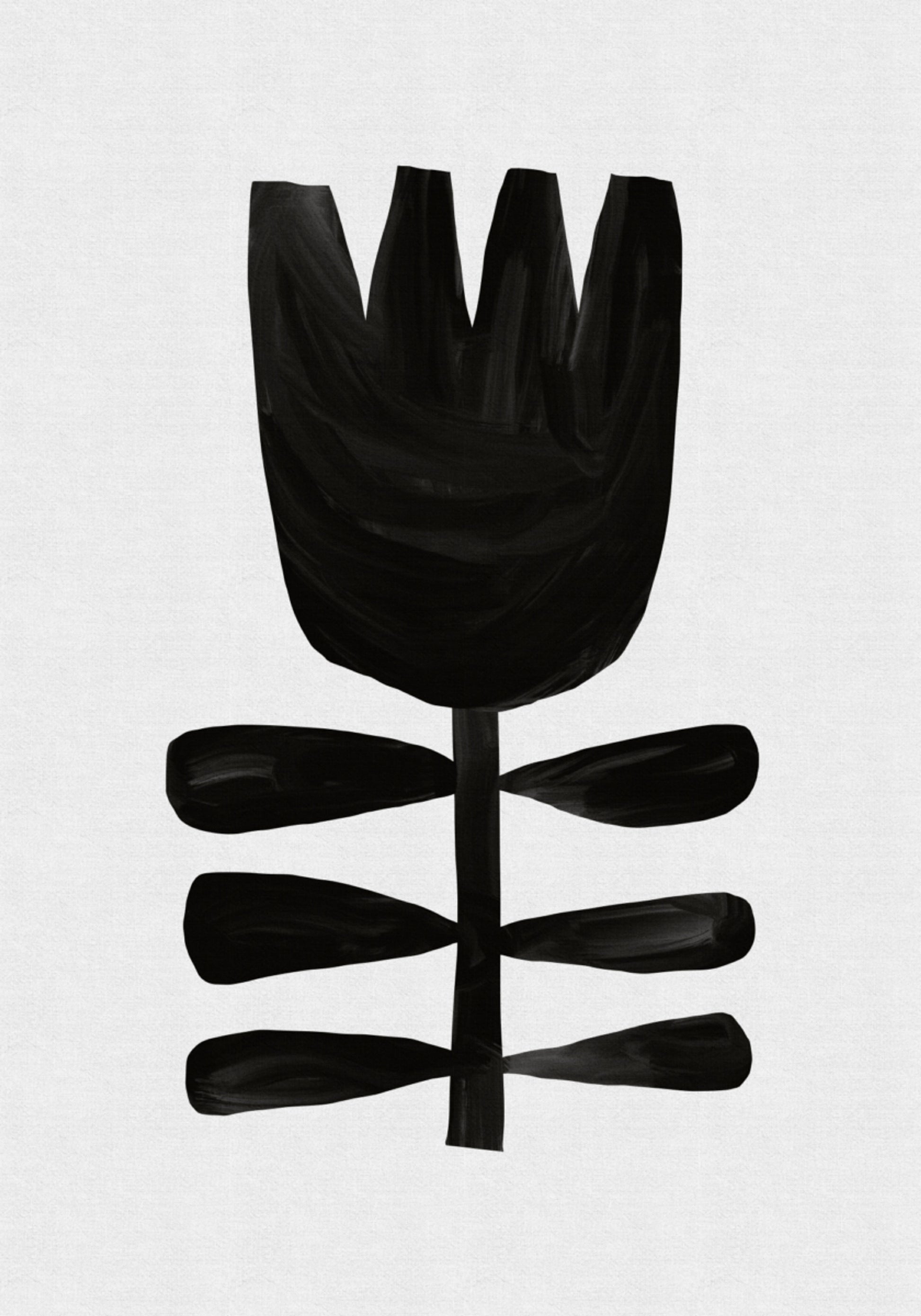Zwarte abstracte bloem