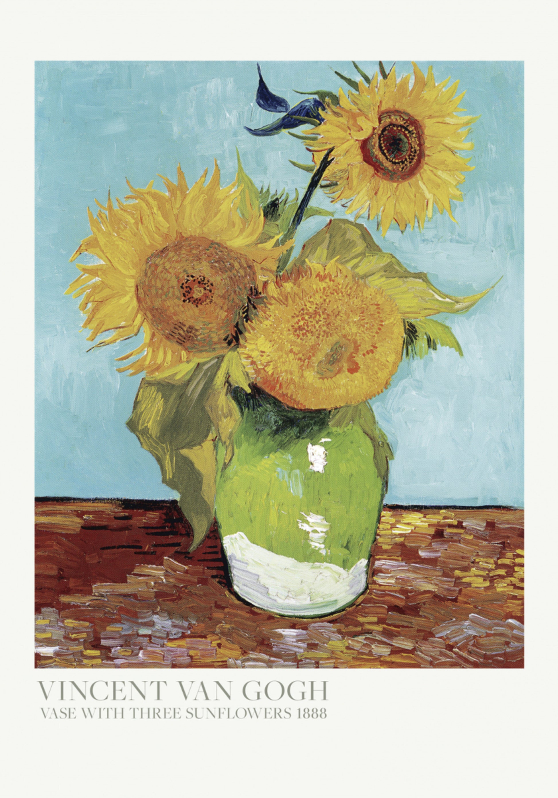 Vaas Met Drie Zonnebloemen