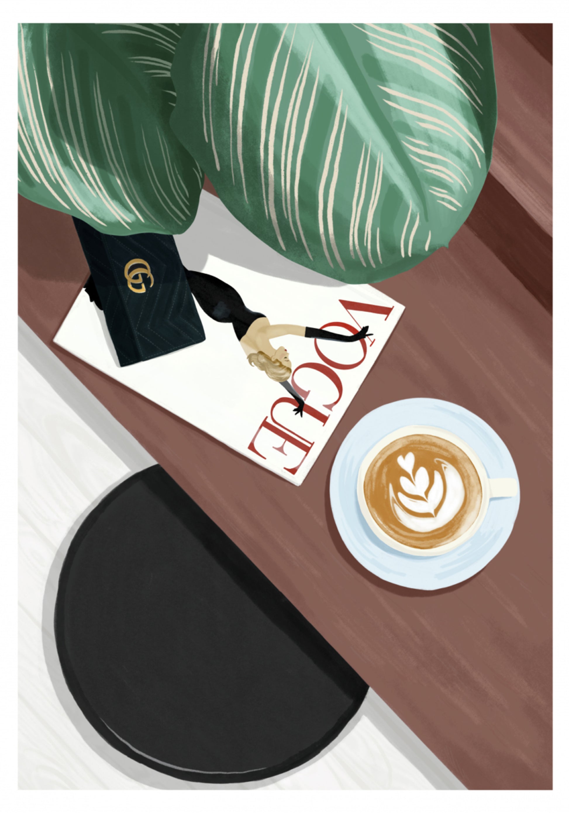 Elegante koffie Flatlay